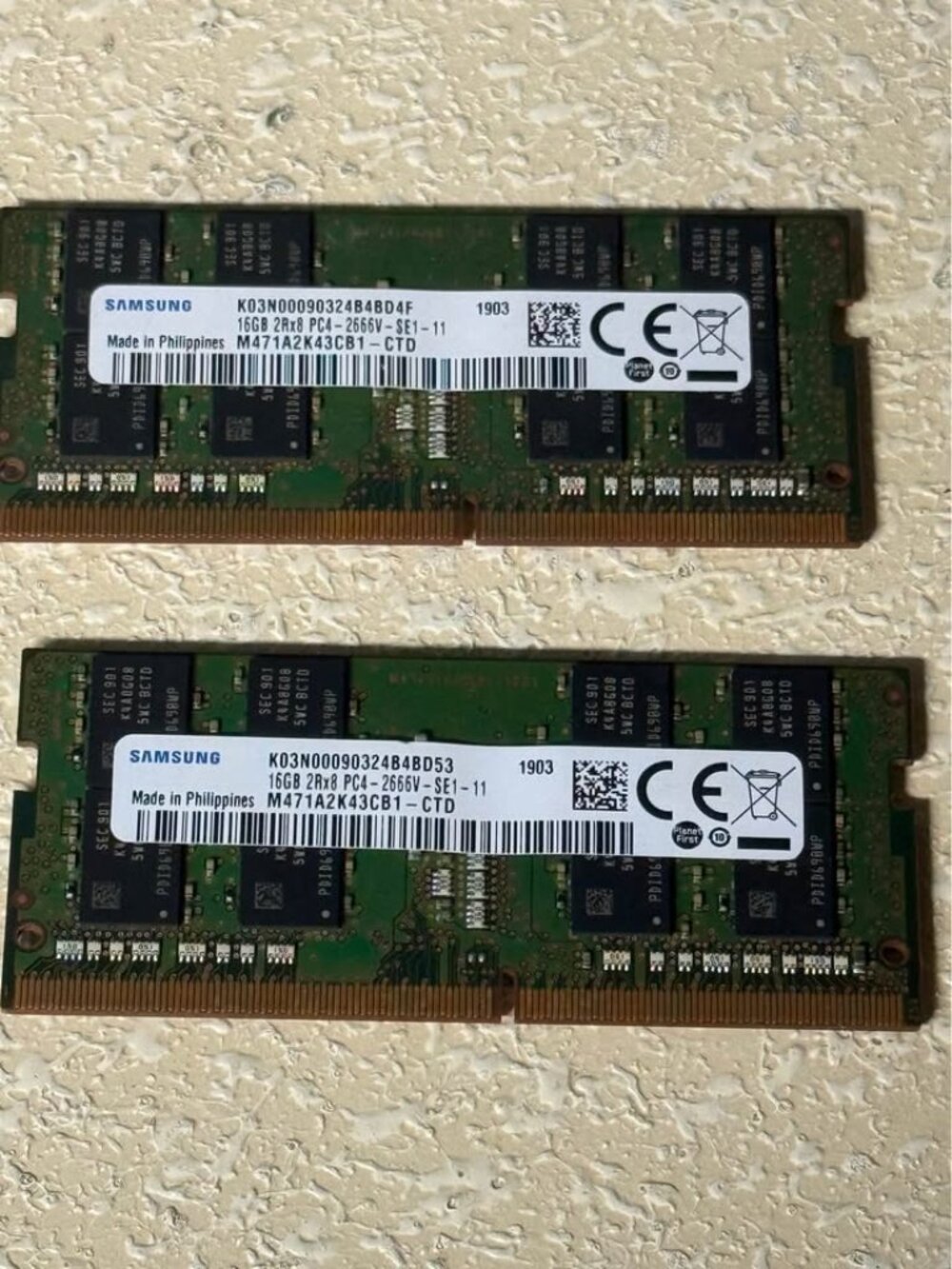 Samsung DDR4 2x16GB Sodimm Ram 2666